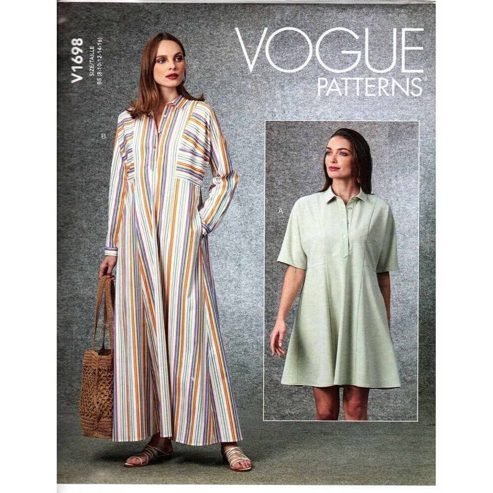 Vogue V1698 Misses 8 to 16 Very Loose Fitting Dress Uncut Sewing Pattern